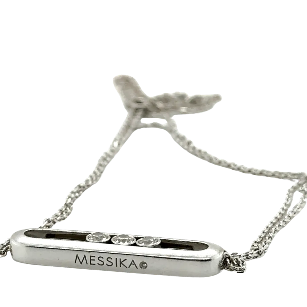 MESSIKA - Move Necklace White Gold - Dubbel Chain met CE-Keurmerk