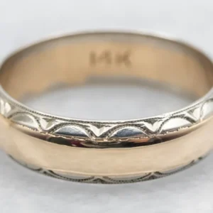 Mid Century Two Tone Goud Pattern Edge Band