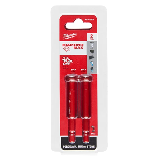 MILWAUKEE DIAMOND MAX™ 1/4" Diamond Grit Hole Saw (2 PACK)