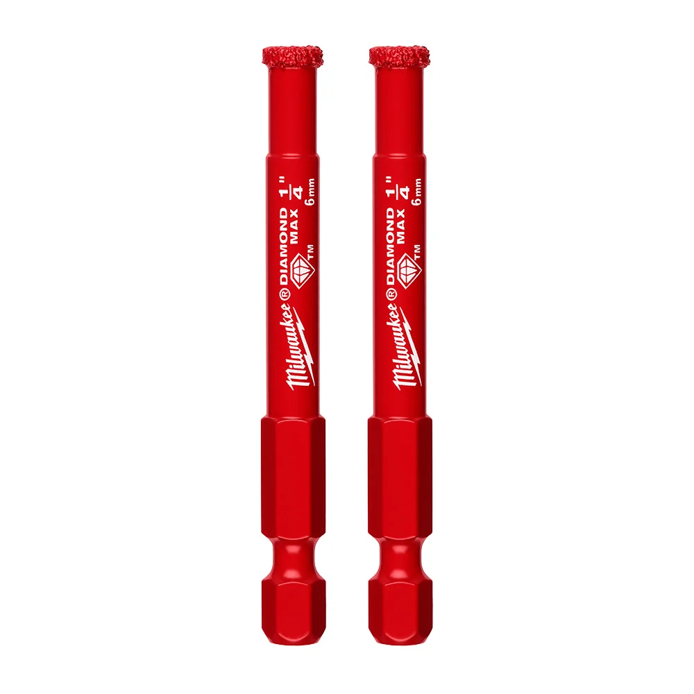 MILWAUKEE DIAMOND MAX™ 1/4" Diamond Grit Hole Saw (2 PACK)