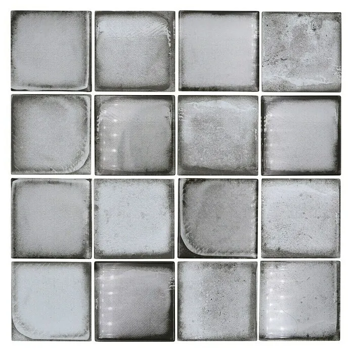 Mozaïektegel Crystal Cement Style XCM CS02 - 29,8 x 29,8 cm, Lichtgrijs, Glanzend