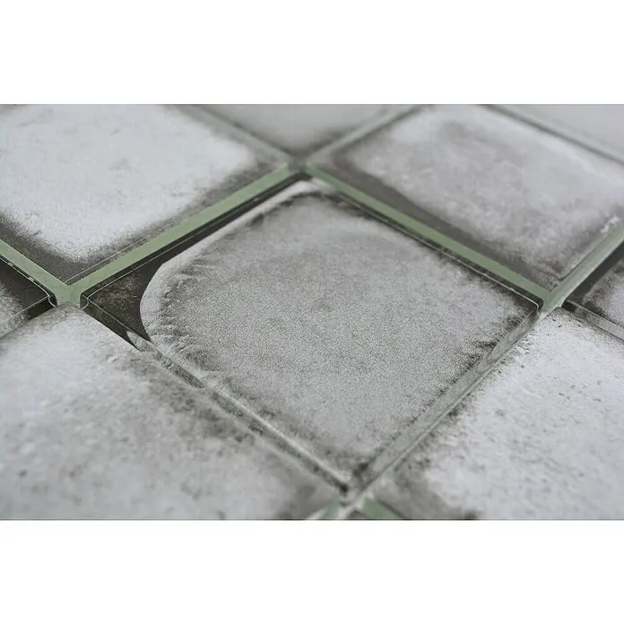 Mozaïektegel Crystal Cement Style XCM CS02 - 29,8 x 29,8 cm, Lichtgrijs, Glanzend