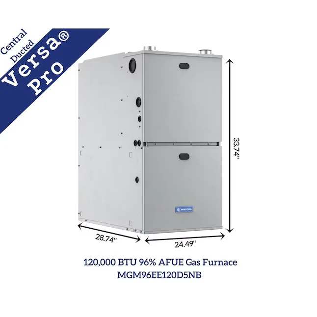 MRCOOL 120000-Max Input Ongewijzigd Gas 96-Percentage Upflow/Horizontal 2-Stage Forced Air Furnace
