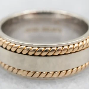 Nautical Unisex Two Tone Gouden Band - Vervaardigd volgens DIN-norm
