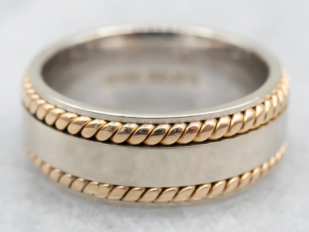 Nautical Unisex Two Tone Gouden Band - Vervaardigd volgens DIN-norm