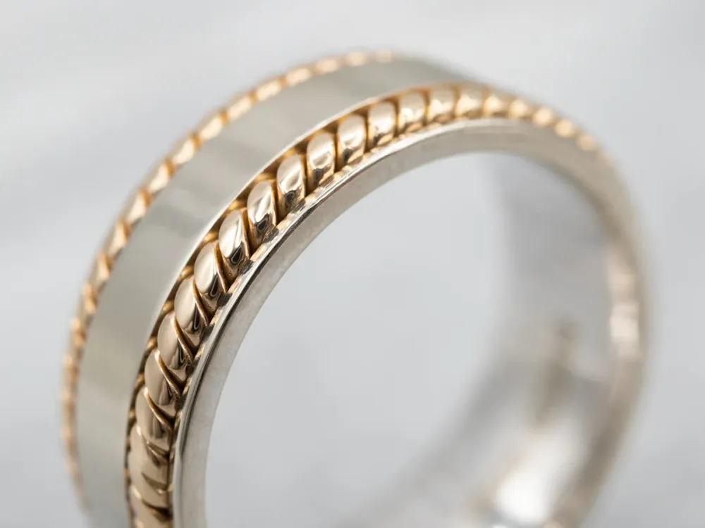 Nautical Unisex Two Tone Gouden Band - Vervaardigd volgens DIN-norm