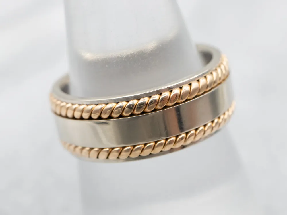 Nautical Unisex Two Tone Gouden Band - Vervaardigd volgens DIN-norm