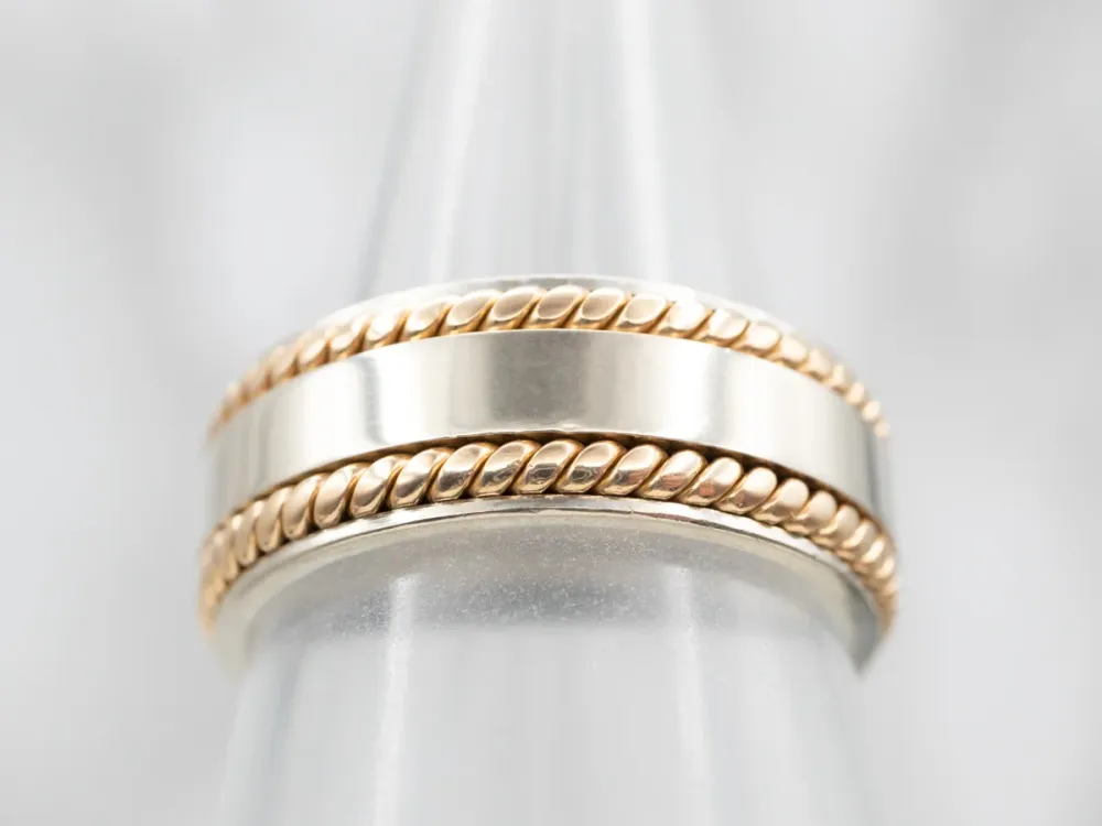 Nautical Unisex Two Tone Gouden Band - Vervaardigd volgens DIN-norm