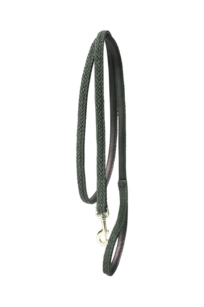 Plaited Nylon Horse Lead, 2m Olive Groen 2M