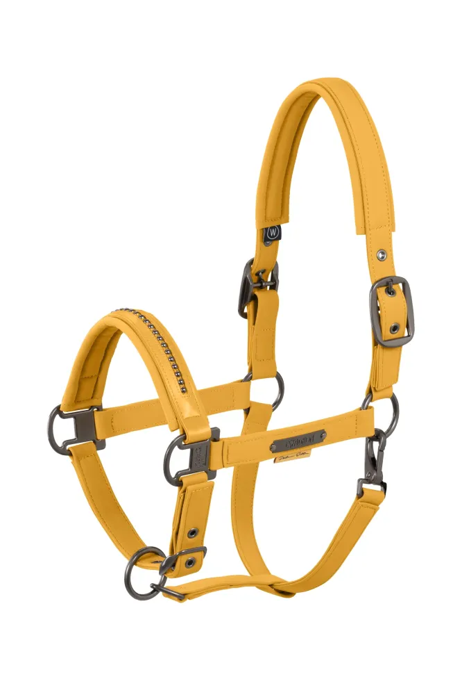 Platinum 25 Softshell Pearls Double Pin Headcollar Golden Citroengeel X-Full