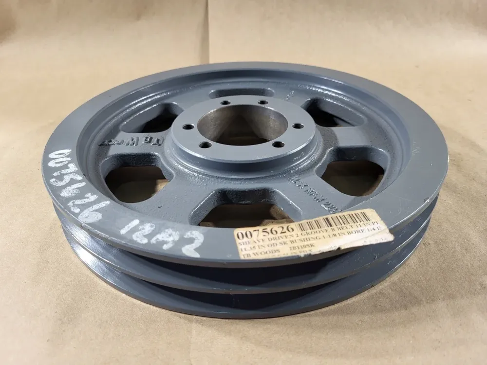 Roestvrij Staal Sheave Driven 2 Groove B-Belt 11" Pitch Dia x 11.35"OD, 2B110SK