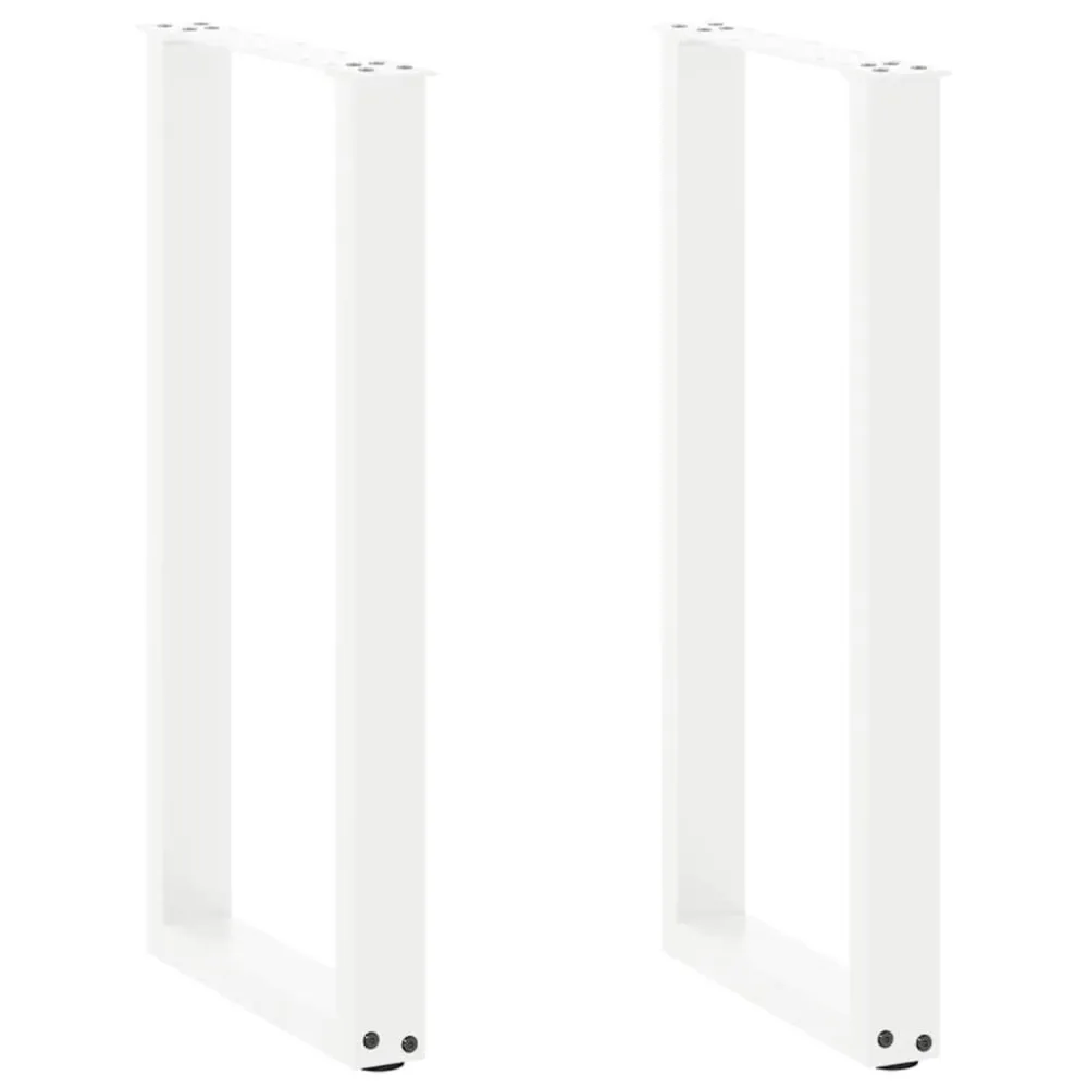 Salontafelpoten 2 st U-vormig 28x(72-73) cm staal wit