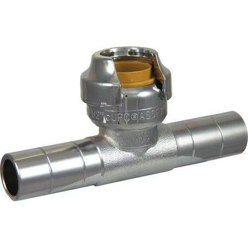 SharkBite 1/2 . CTS x 1/2 . CTS x 1/2 . Dubbel Tee Stop Valve Adapter
