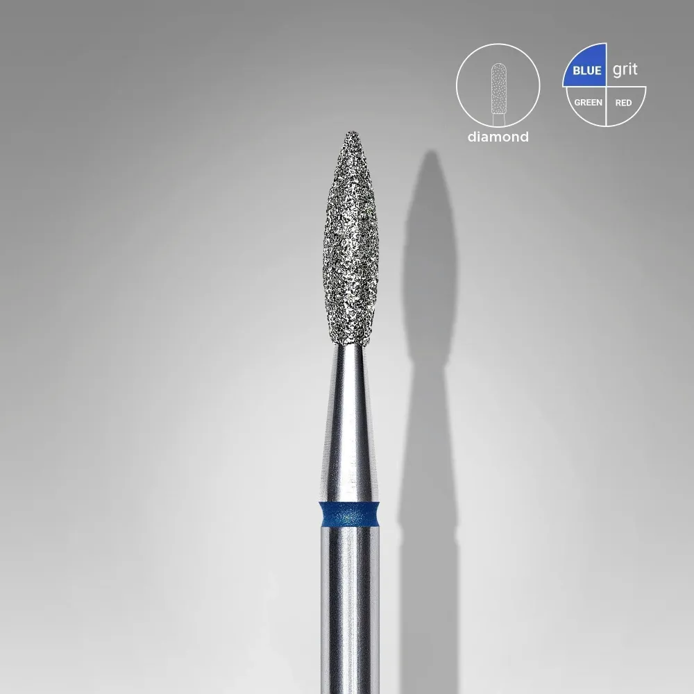 Staleks Diamond Bit - Pointed Flame Blauw (M) 2.1 / 8mm (352)