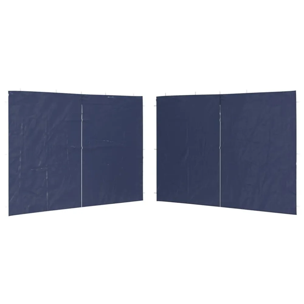Tentwanden met ritssluiting PE blauw 2 st met CE-Keurmerk