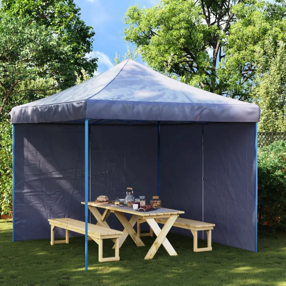 Tentwanden met ritssluiting PE blauw 2 st met CE-Keurmerk
