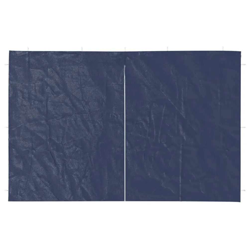 Tentwanden met ritssluiting PE blauw 2 st met CE-Keurmerk