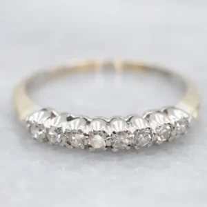 Two Tone Gold Klassiek Era Diamond Band met CE-Keurmerk