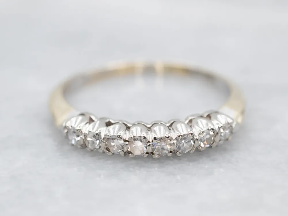 Two Tone Gold Klassiek Era Diamond Band met CE-Keurmerk