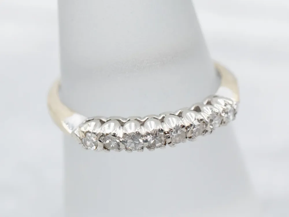 Two Tone Gold Klassiek Era Diamond Band met CE-Keurmerk