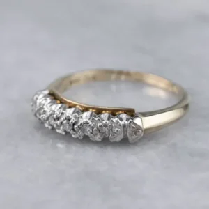 Two Tone Goud Diamond Band