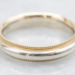 Two Toned Gouden Band Millgrain Edge - Vervaardigd volgens DIN-norm