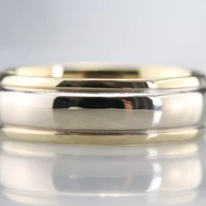 Two Toned Verguld Wedding Band