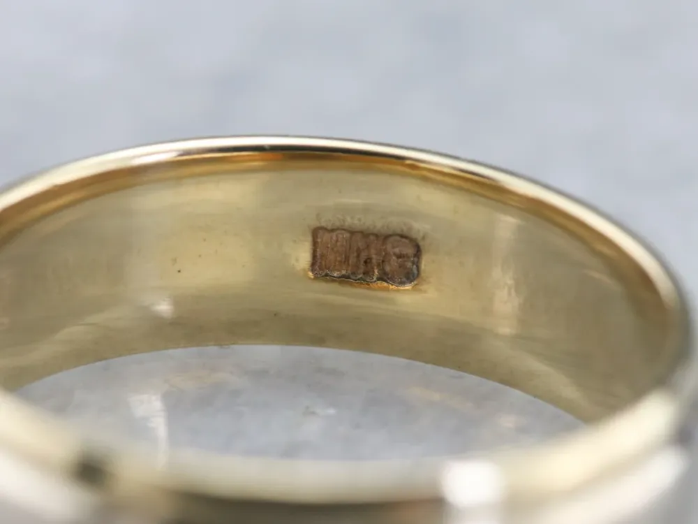 Two Toned Verguld Wedding Band