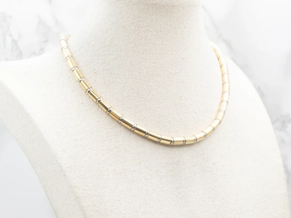 Two-Tone Tubular Necklace