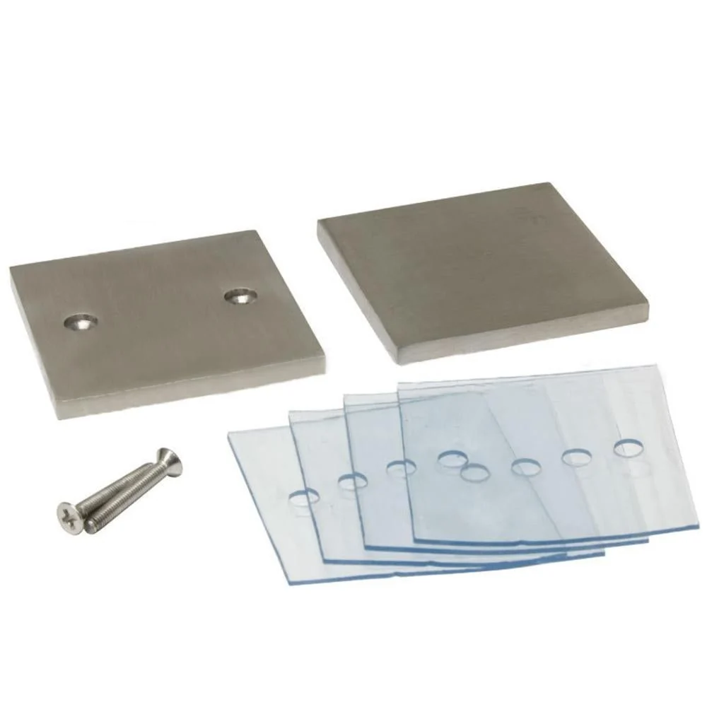 Brushed Niet-roestend Square -line Mall Clip Glass Mounting