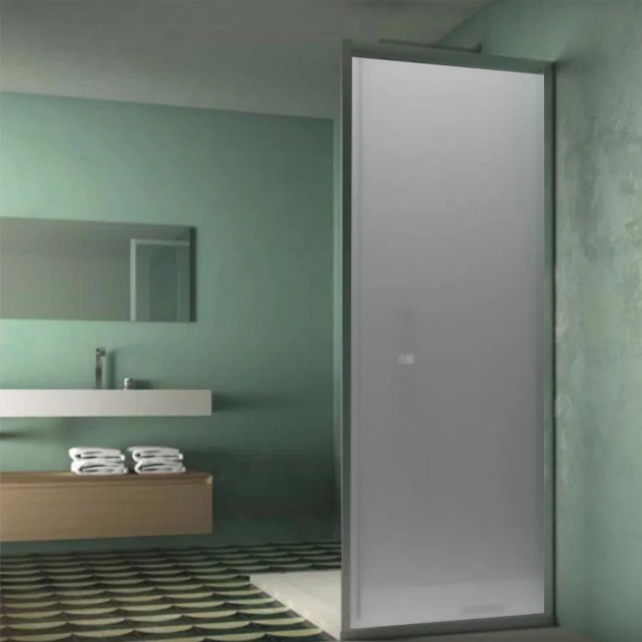 Fixed panel 80 cm Zelflerend shower enclosure frosted tempered glass 6 mm
