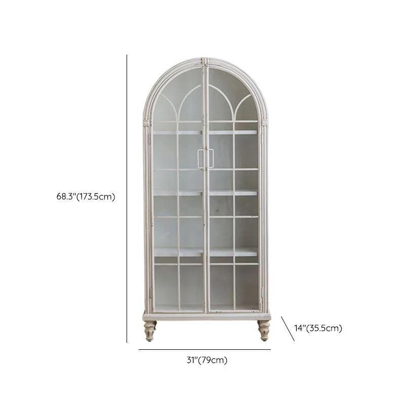 Glass Doors Display Stand Effen Wood Traditional Curio Cabinet 20l