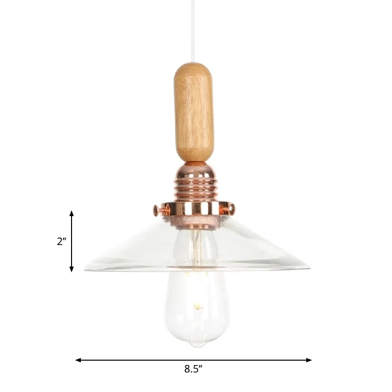 Helder/wit kegel/koepel/schotel hangend lichtarmatuur industrieel glas 1 zwak binnenplafond hanglamp