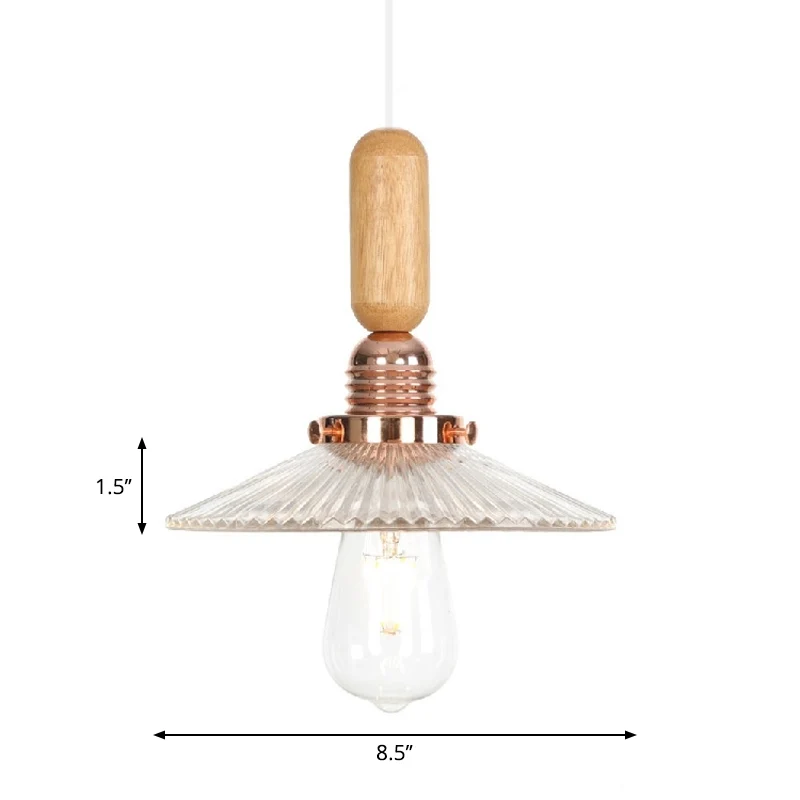 Helder/wit kegel/koepel/schotel hangend lichtarmatuur industrieel glas 1 zwak binnenplafond hanglamp