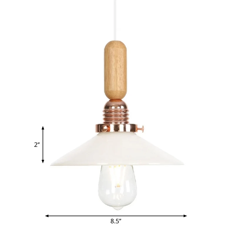 Helder/wit kegel/koepel/schotel hangend lichtarmatuur industrieel glas 1 zwak binnenplafond hanglamp