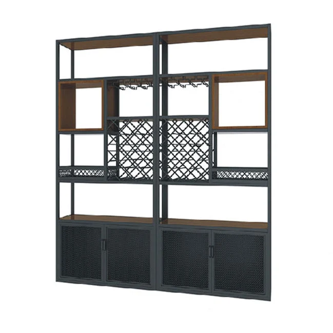 Van metaal Freestanding Wine Bottle & Glass Rack Industrial Wine Rack Shelf met ISO 9001 Certificering 31