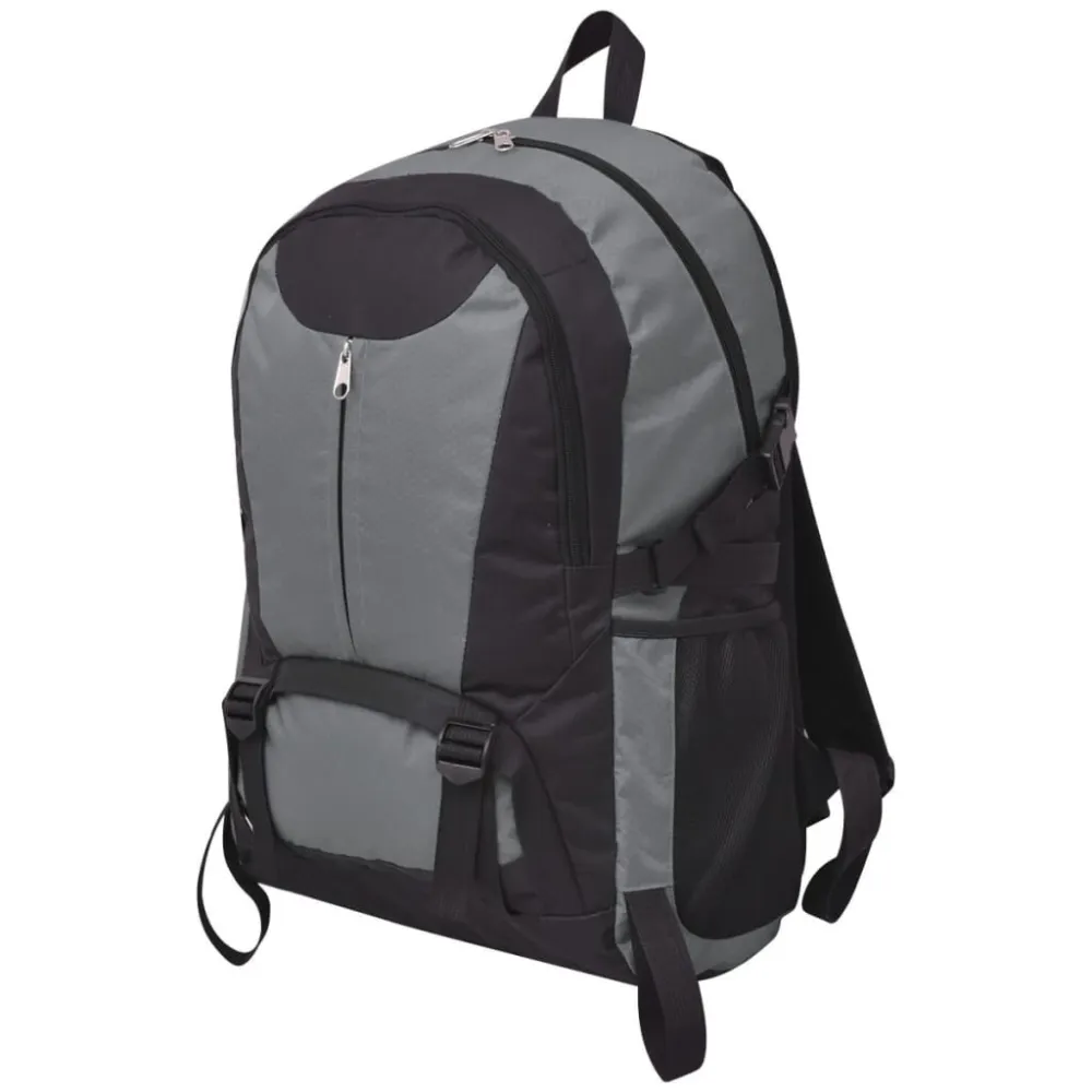 Hikingrugzak 40 L zwart en grijs met CE-Keurmerk