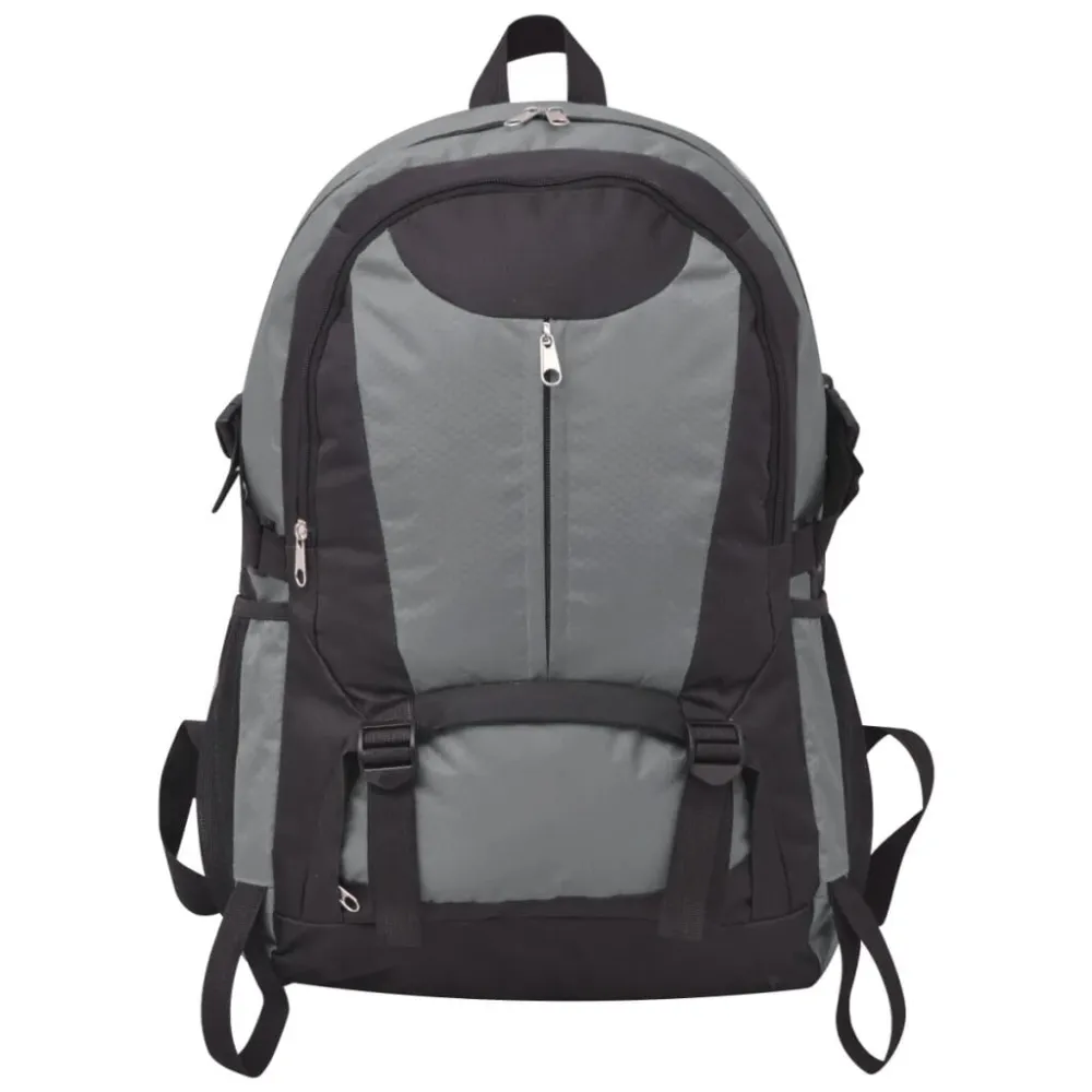 Hikingrugzak 40 L zwart en grijs met CE-Keurmerk