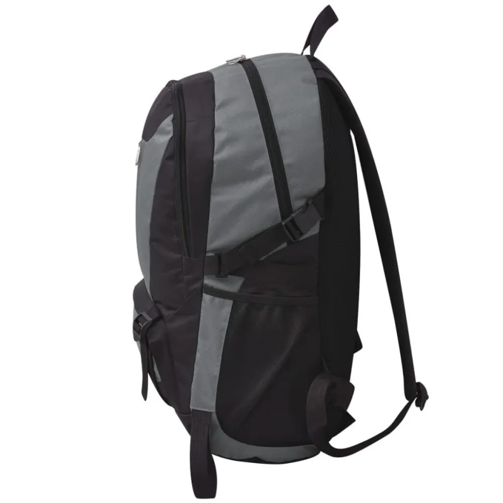 Hikingrugzak 40 L zwart en grijs met CE-Keurmerk