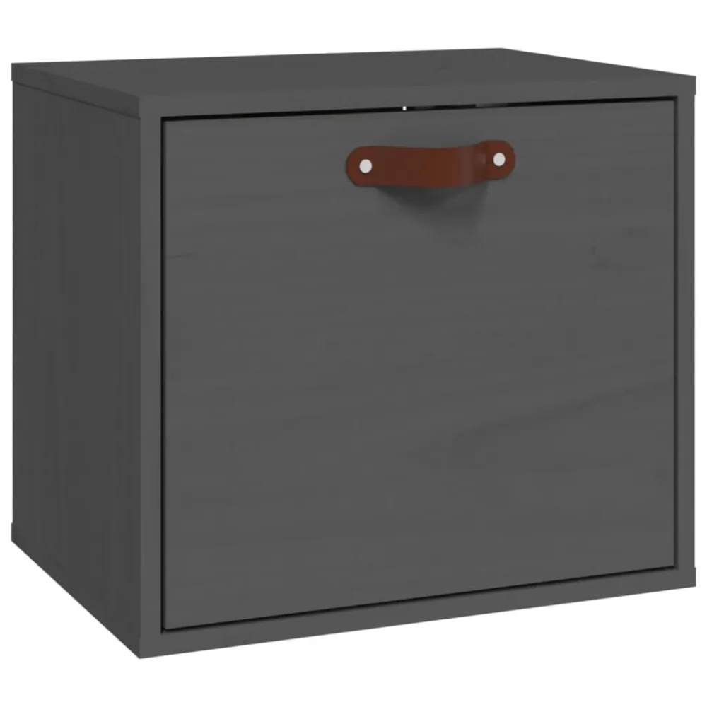 Wandkast 40x30x35 cm massief grenenhout grijs