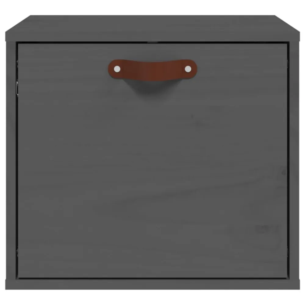 Wandkast 40x30x35 cm massief grenenhout grijs