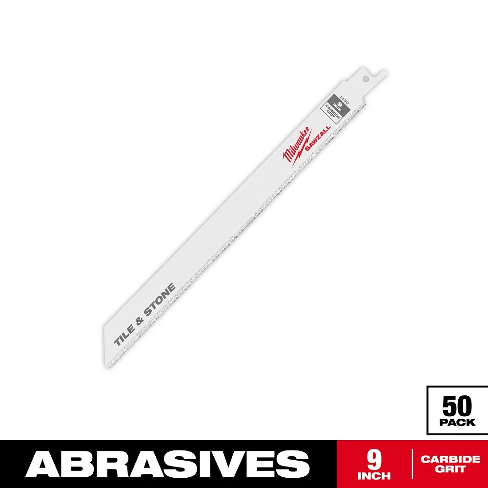 Milwaukee Tools 9 . Carbide Grit Sawzall Blade 48-01-6430