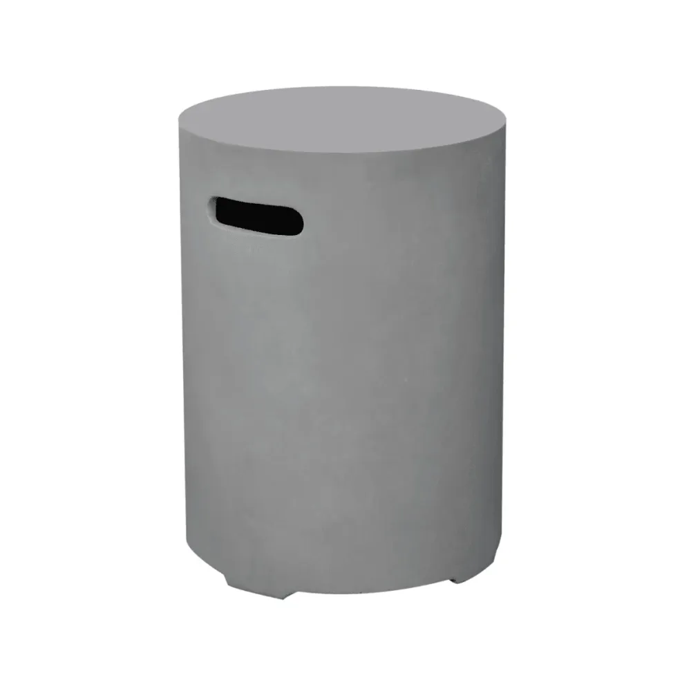 Positieve snijhoek Elementi Gasfles cover beton look grijs