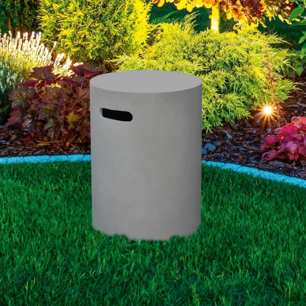 Positieve snijhoek Elementi Gasfles cover beton look grijs