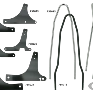 Black Sissybar sideplates Dyna Harley-Davidson