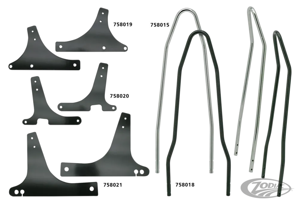 Black Sissybar sideplates Dyna Harley-Davidson