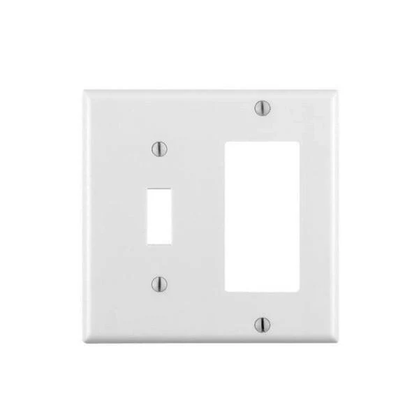Eastman 1 Toggle / 1 Gang Combination Wall Plate - Parelmoer
