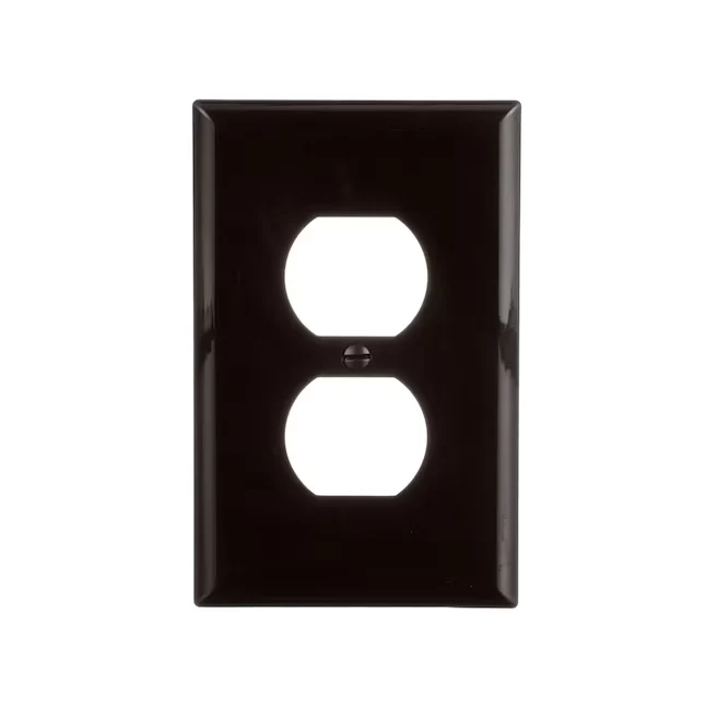 Eaton 1-Gang Midsize Brown Polycarbonaat Indoor Duplex Wall Plate