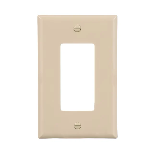 Eaton 1-Gang Midsize Ivory Pc-materiaal Indoor Decorator Wall Plate