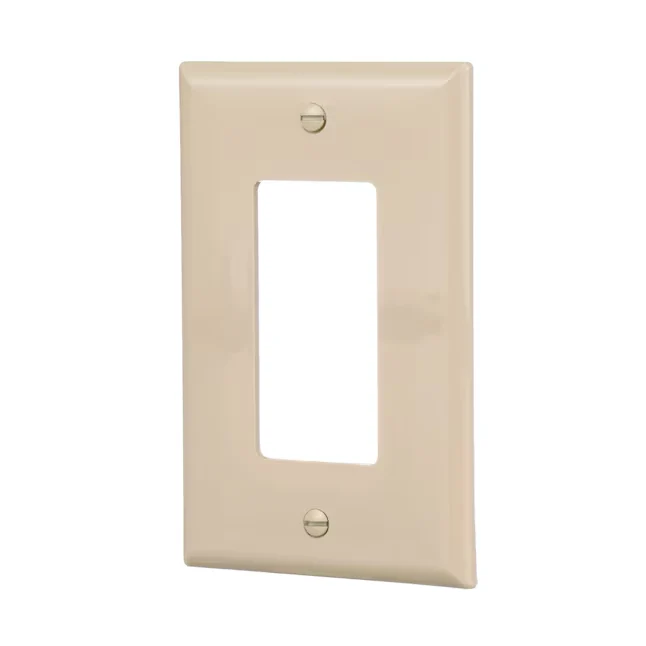 Eaton 1-Gang Midsize Ivory Pc-materiaal Indoor Decorator Wall Plate